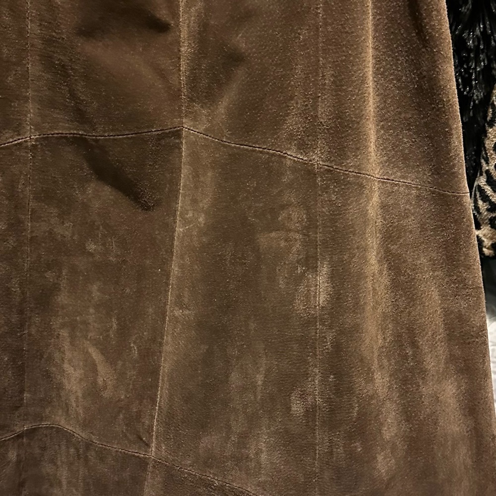 Montanaco Suede Studded Long Skirt